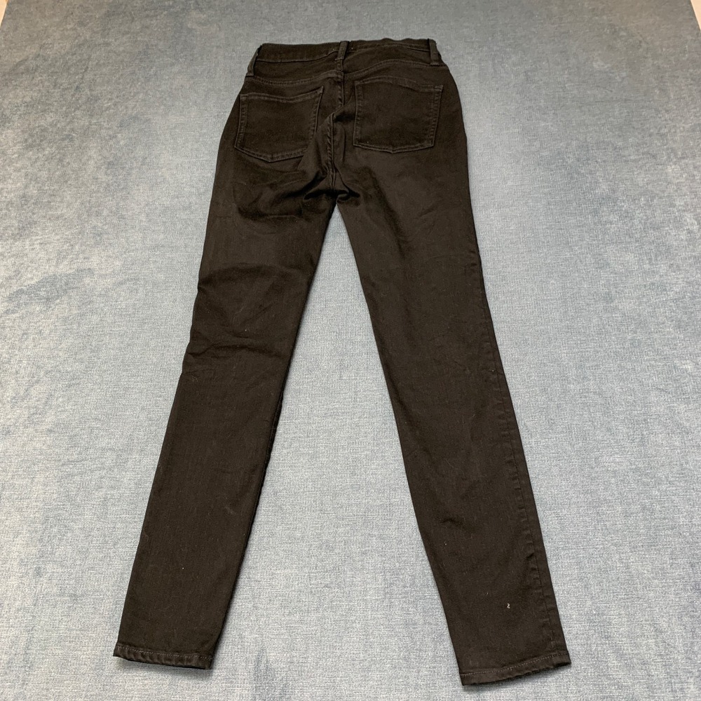J.Crew Jeans Womens 27 Black Denim Dark Wash 5 Pocket Skinny Leg Regular Fit